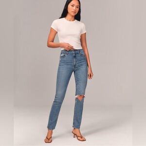 Abercrombie & Fitch ‘The 90s slim straight’ ultra high rise jeans sz 4R
